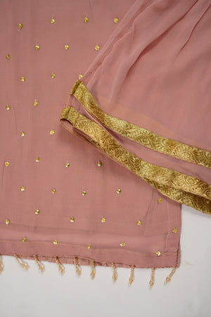 Husan e Jahan - Chiffon Outfit with Gharara - Ready to Wear SD446