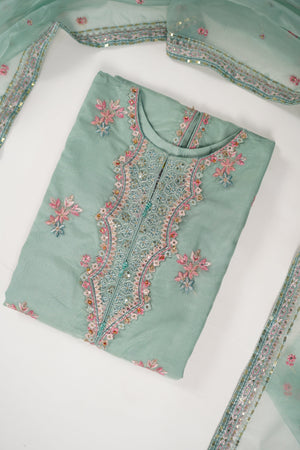 Tehwar - Luxury Organza Outfit with Organza Dupatta - Ready to Wear MC257 - Eid Volume 1