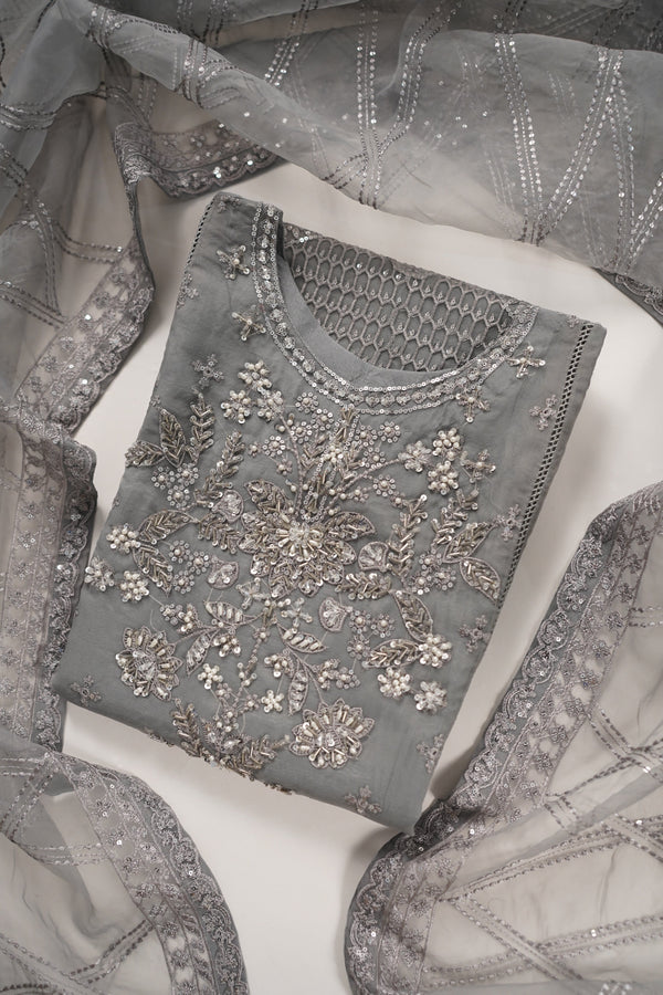 Tehwar - Luxury Organza Outfit with Organza Dupatta - Ready to Wear MC256 - Eid Volume 1