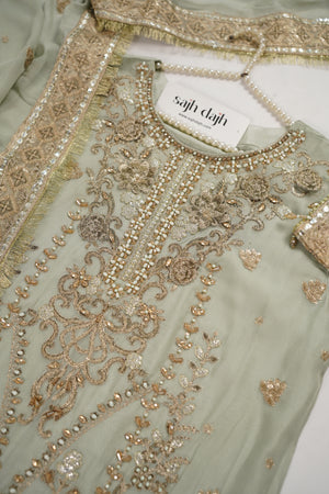 Husan e Jahan - Chiffon Outfit with Chiffon Dupatta - Ready to Wear SD452