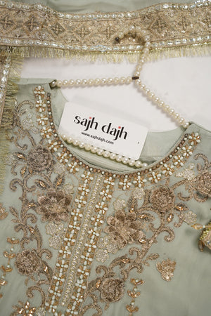 Husan e Jahan - Chiffon Outfit with Chiffon Dupatta - Ready to Wear SD452