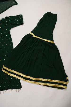 Husan e Jahan - Chiffon Outfit with Gharara - Ready to Wear SD440