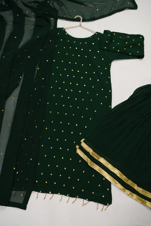 Husan e Jahan - Chiffon Outfit with Gharara - Ready to Wear SD440