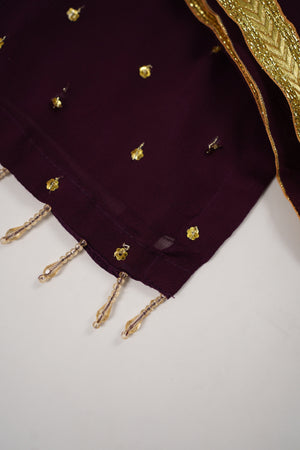 Husan e Jahan - Chiffon Outfit with Gharara - Ready to Wear SD451