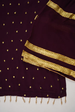 Husan e Jahan - Chiffon Outfit with Gharara - Ready to Wear SD451