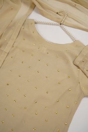 Husan e Jahan - Chiffon Outfit with Gharara - Ready to Wear SD450