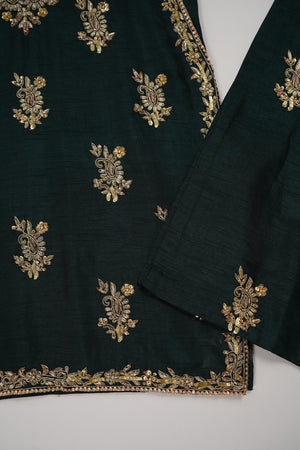 BeSpoke Pre Order - Khaas - Raw Silk Outfit with Net Dupatta - Ready to Wear - SD523