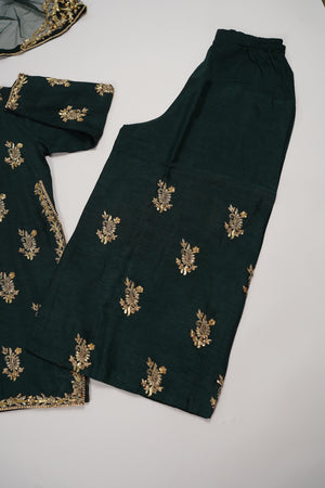BeSpoke Pre Order - Khaas - Raw Silk Outfit with Net Dupatta - Ready to Wear - SD523
