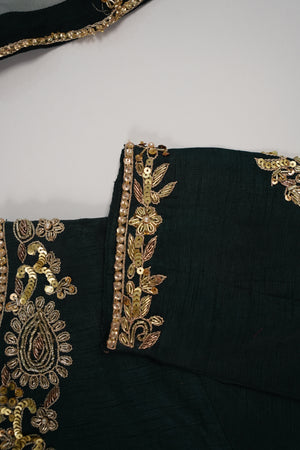 BeSpoke Pre Order - Khaas - Raw Silk Outfit with Net Dupatta - Ready to Wear - SD523