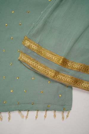 Husan e Jahan - Chiffon Outfit with Gharara - Ready to Wear SD449