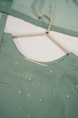 Husan e Jahan - Chiffon Outfit with Gharara - Ready to Wear SD449
