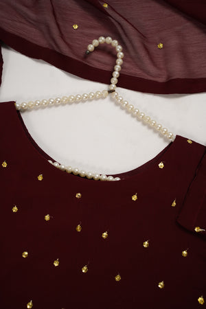 Husan e Jahan - Chiffon Outfit with Gharara - Ready to Wear SD445