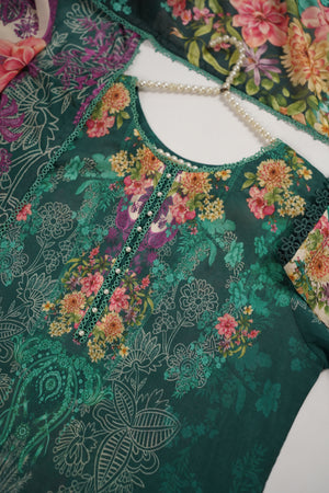 Rozi  - Exclusive Lawn  Outfit with Dupatta - Ready to Wear - SD385