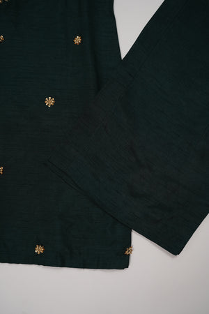 Bespoke - PRE ORDER - Khaas - Raw Silk Outfit with Organza Dupatta - Ready to Wear - SD520