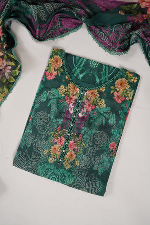 Rozi  - Exclusive Lawn  Outfit with Dupatta - Ready to Wear - SD385