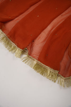 Khaas - Luxury Shamoze Silk Outfit - Hand Work - Ready to Wear SD480