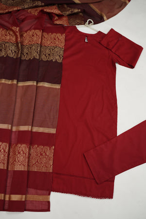 Rozi - Luxury Cotton Lawn Outfit With Multani Dupatta - Ready to Wear