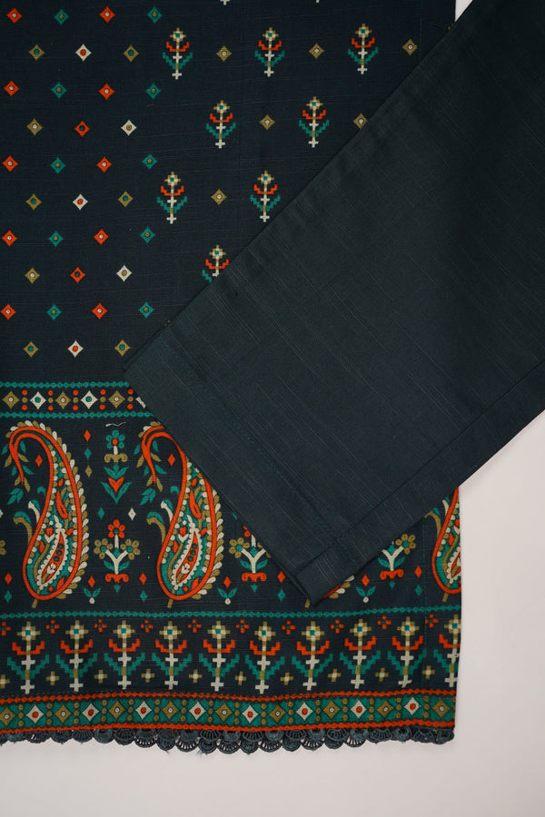 Rozi - Exclusive Khaddar Outfit with  Shawl - Ready to Wear - PD186