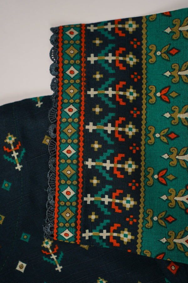 Rozi - Exclusive Khaddar Outfit with  Shawl - Ready to Wear - PD186