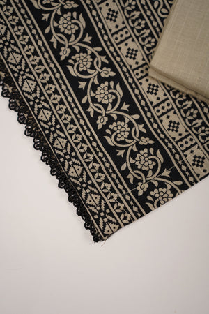 Rozi - Exclusive Khaddar Outfit with  Shawl - Ready to Wear - PD185