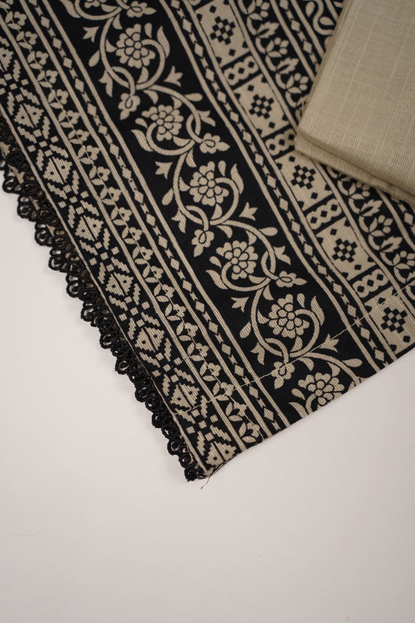 Rozi - Exclusive Khaddar Outfit with  Shawl - Ready to Wear - PD185