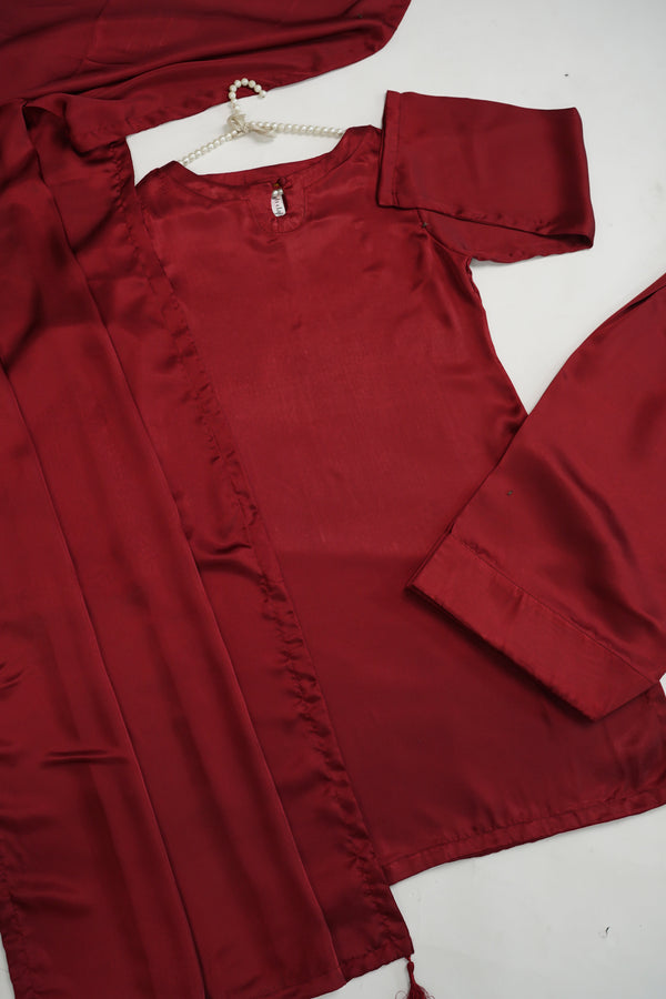 Rozi - Viral Farshi Shalwar Shamoz Silk Outfit with Shamoz Dupatta - Ready to Wear