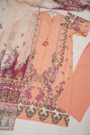 SadaBahar Originals- Exclusive Lawn  Outfit with Dupatta - Ready to Wear SD468