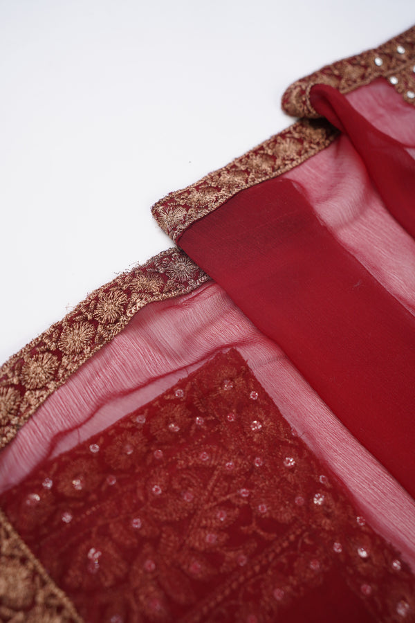 Mum and Me - Chiffon Budget Wear Suit with Chiffon Dupatta and Plazzo Bottoms - Ready to Wear