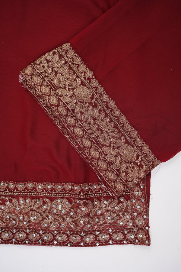 Mum and Me - Chiffon Budget Wear Suit with Chiffon Dupatta and Plazzo Bottoms - Ready to Wear