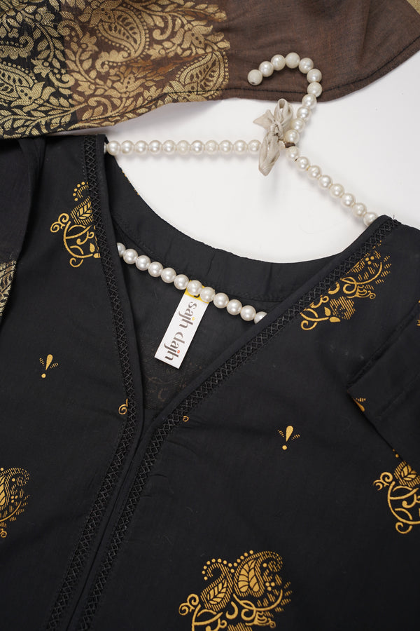 Rozi - Luxury Cotton Lawn Outfit With Multani Dupatta - Ready to Wear