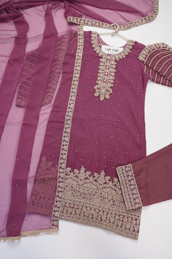 Chiffon Budget Wear Suit with Chiffon Dupatta - Ready to Wear PD007