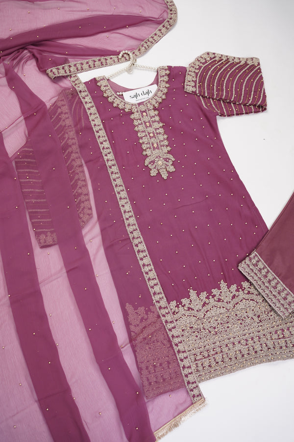 Chiffon Budget Wear Suit with Chiffon Dupatta - Ready to Wear PD007