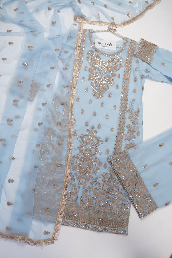 Chiffon Budget Wear Suit with Chiffon Dupatta - Ready to Wear - PD005