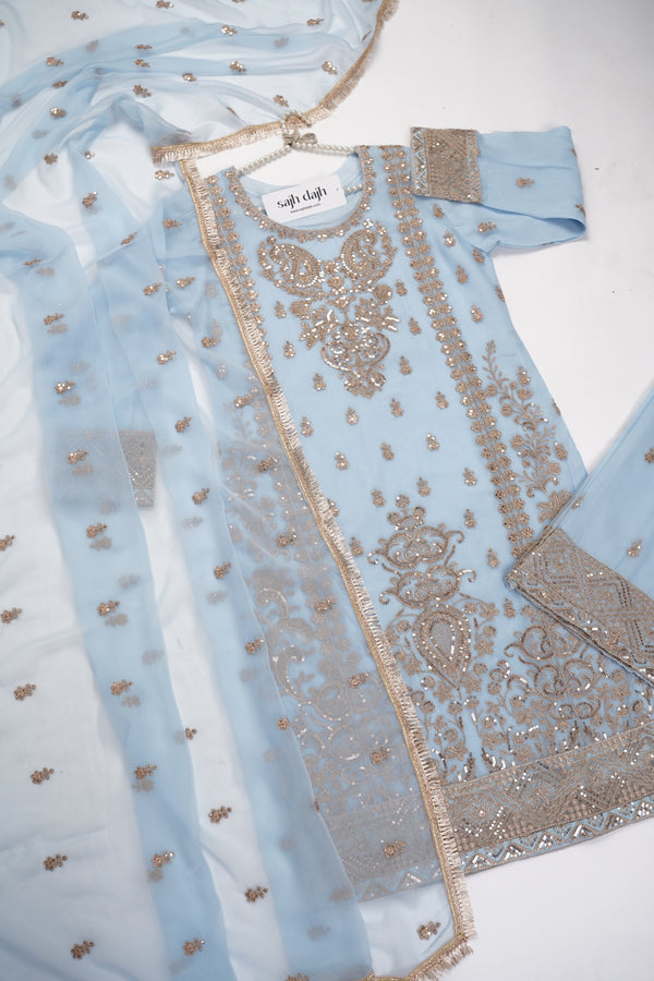 Chiffon Budget Wear Suit with Chiffon Dupatta - Ready to Wear - PD005