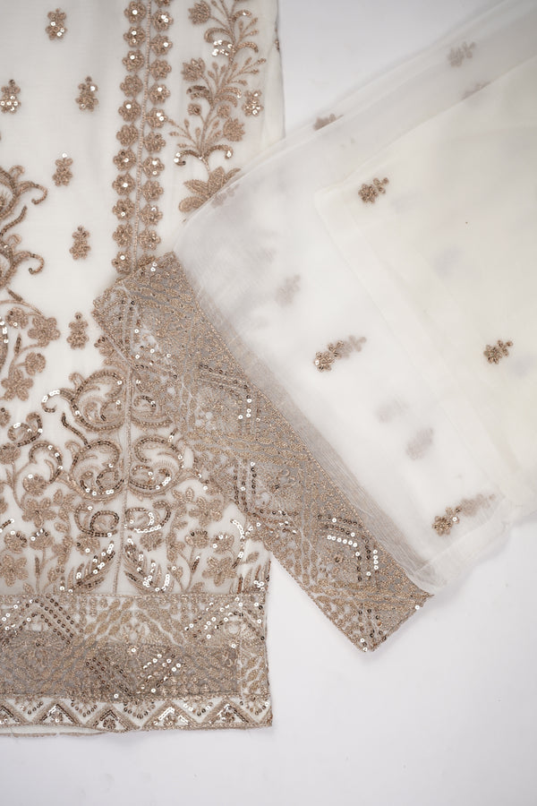 Chiffon Budget Wear Suit with Chiffon Dupatta with Plazzo Bottoms - Ready to Wear - PD002