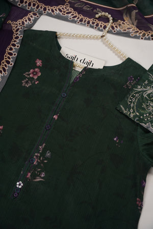 SadaBahar Originals - Exclusive Lawn  Outfit with Dupatta - Ready to Wear SD466 Green