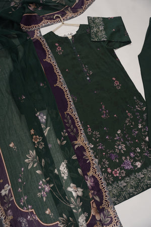 SadaBahar Originals - Exclusive Lawn  Outfit with Dupatta - Ready to Wear SD466 Green