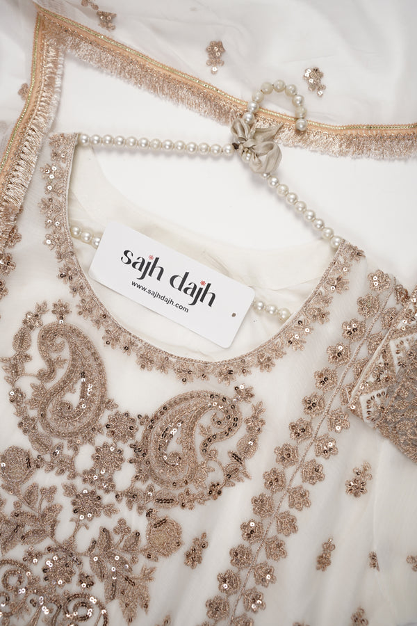 Chiffon Budget Wear Suit with Chiffon Dupatta with Plazzo Bottoms - Ready to Wear - PD002