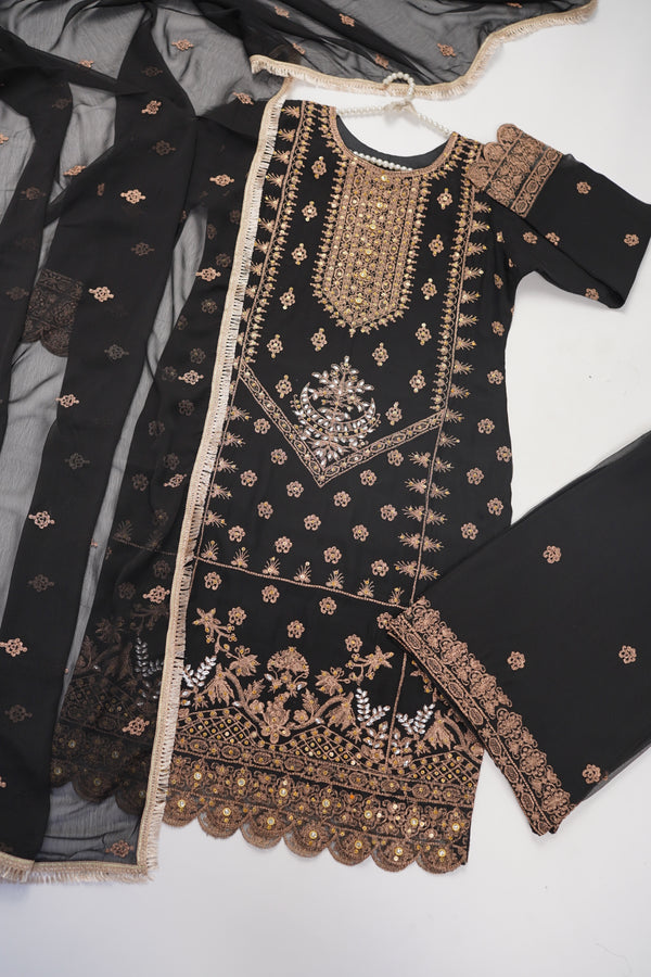 Chiffon Budget Wear Suit with Chiffon Dupatta - Ready to Wear - PD001