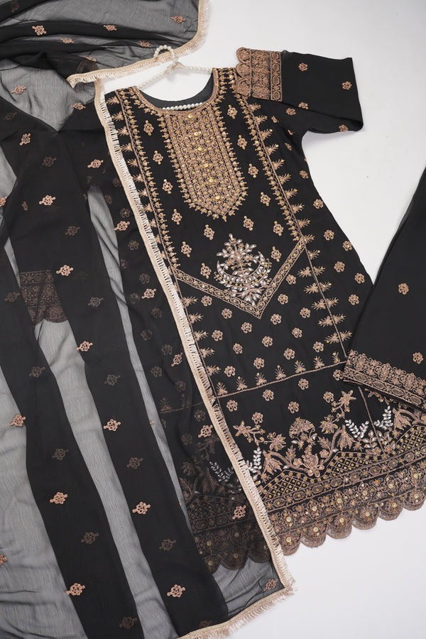 Chiffon Budget Wear Suit with Chiffon Dupatta - Ready to Wear - PD001