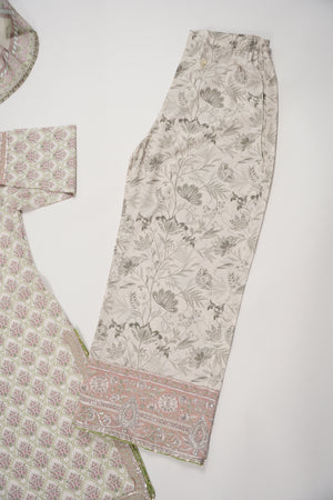 Rozi  - Embroidered Crepe Silk Outfit With Plazzo Bottoms and Dupatta - Ready to Wear SD526