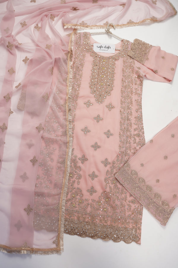 Chiffon Budget Wear Suit with Chiffon Dupatta - Ready to Wear - PD006