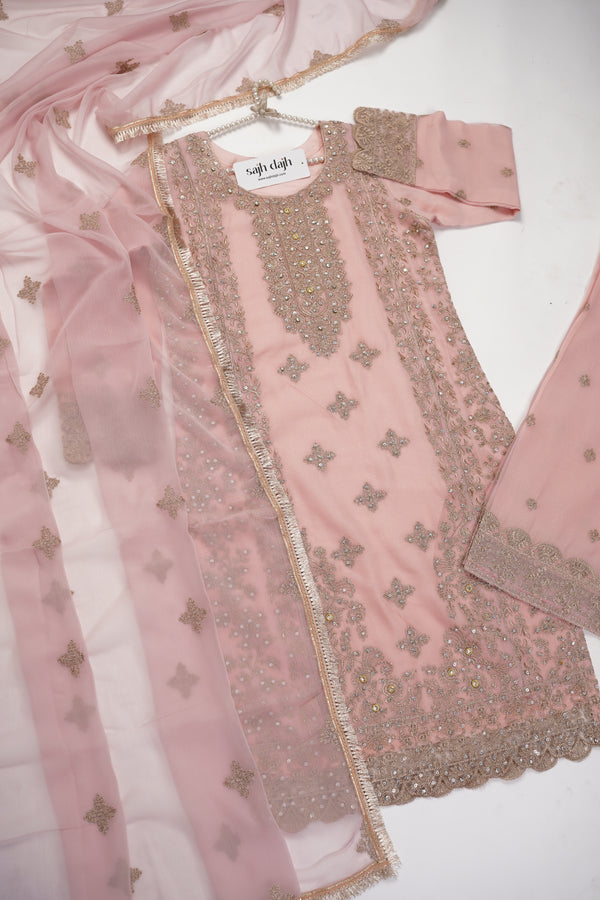Chiffon Budget Wear Suit with Chiffon Dupatta - Ready to Wear - PD006