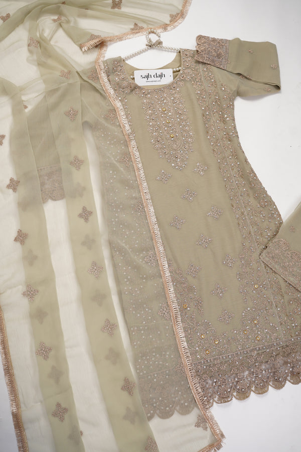Chiffon Budget Wear Suit with Chiffon Dupatta - Ready to Wear - PD004