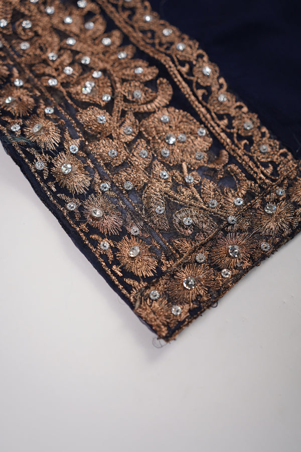 Mum and ME - Chiffon Budget Wear Suit with Chiffon Dupatta - Ready to Wear - Navy Blue