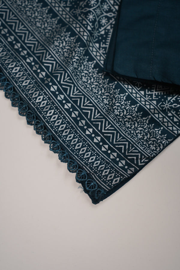 Rozi - Printed  cotton  Outfit With cotton Dupatta - Ready to Wear PD109