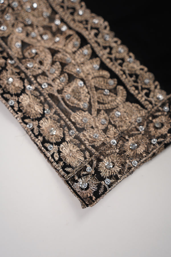 Chiffon Budget Wear Suit with Chiffon Dupatta - Ready to Wear - Black