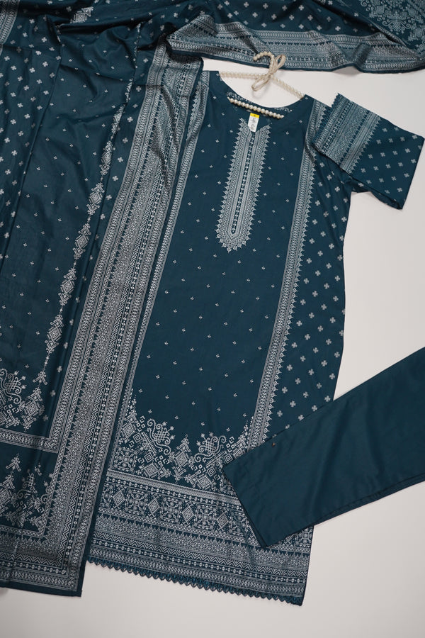 Rozi - Printed  cotton  Outfit With cotton Dupatta - Ready to Wear PD109