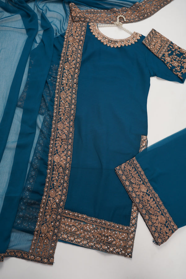 Mum and ME - Chiffon Budget Wear Suit with Chiffon Dupatta - Ready to Wear
