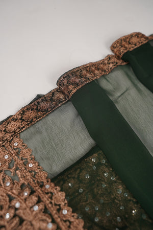 Mum and ME - Chiffon Budget Wear Suit with Chiffon Dupatta - Ready to Wear - Green-SD